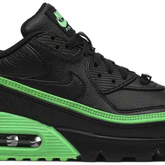 Undefeated x Nike Air Max 90 Black Green Spark Sz12 - | OG box and ex laces Rare - Picture 1 of 13